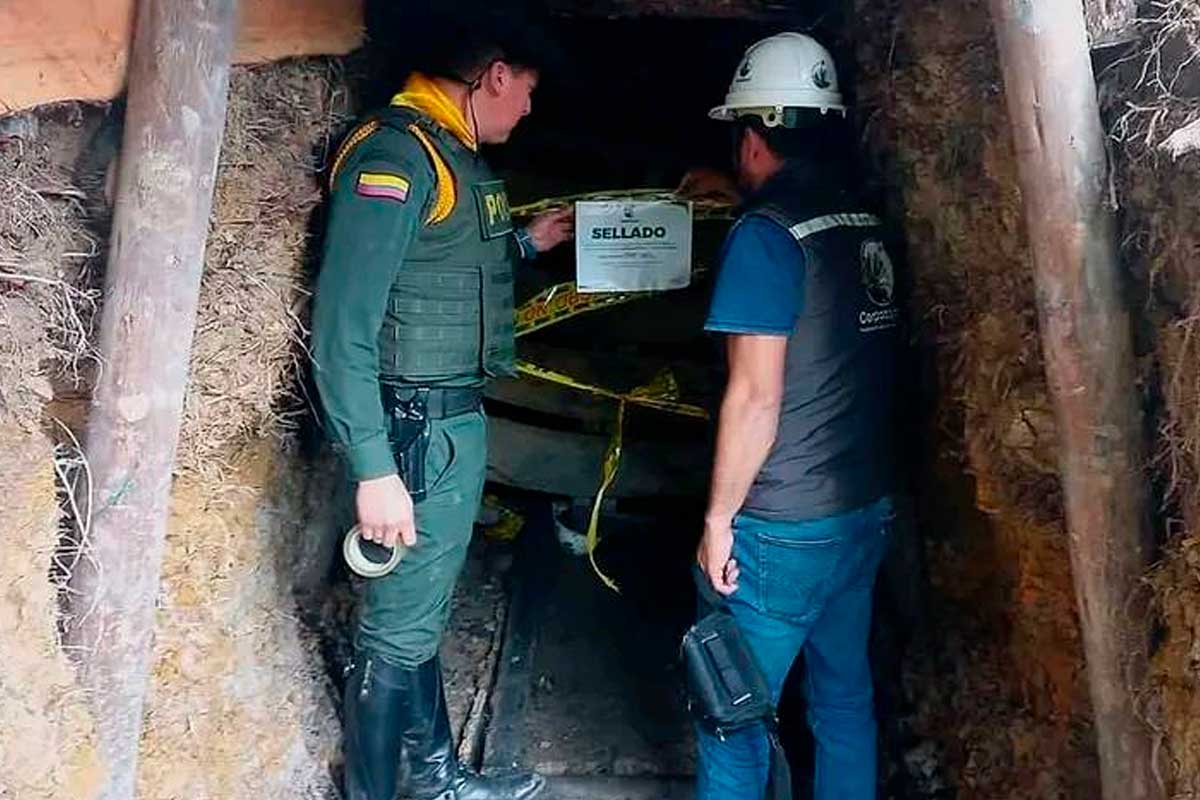 Chivatá: cierre de actividad minera por no contar con requisitos de ley en dos bocaminas